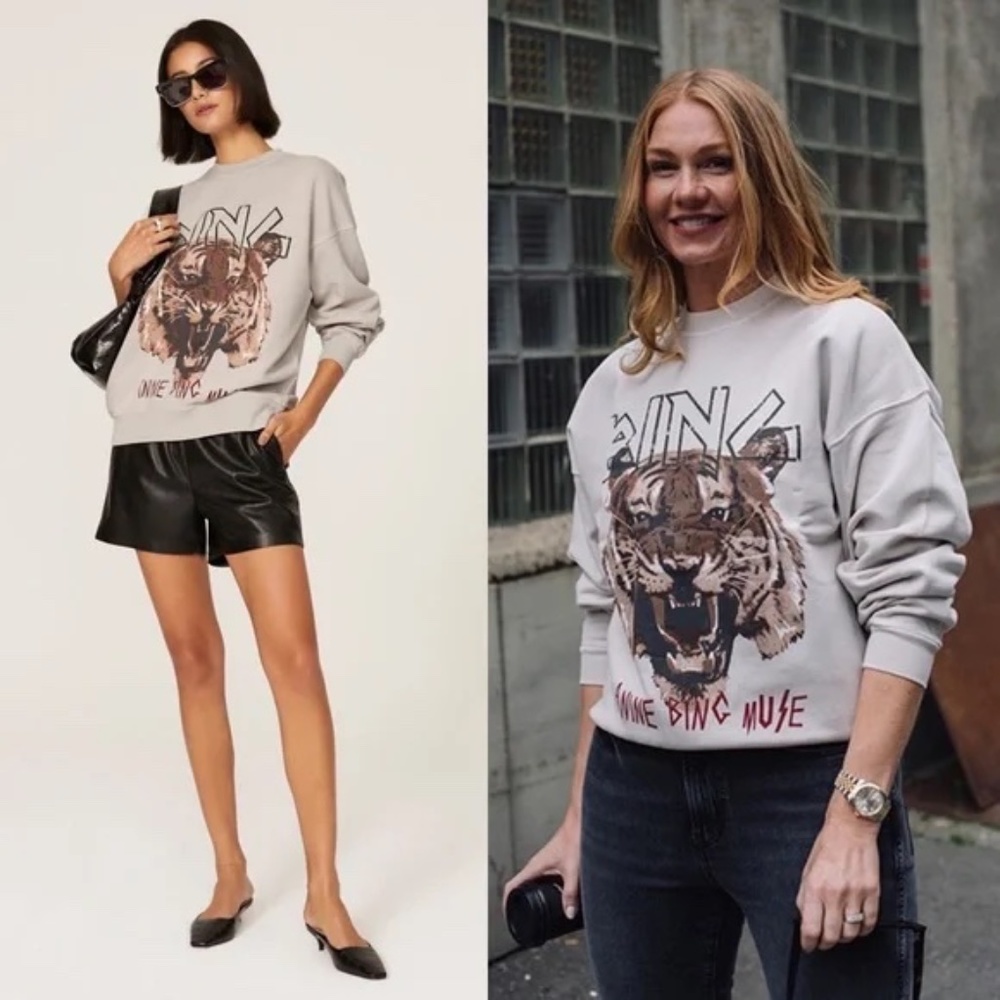 Anine Bing Tiger Sweatshirt Size Small